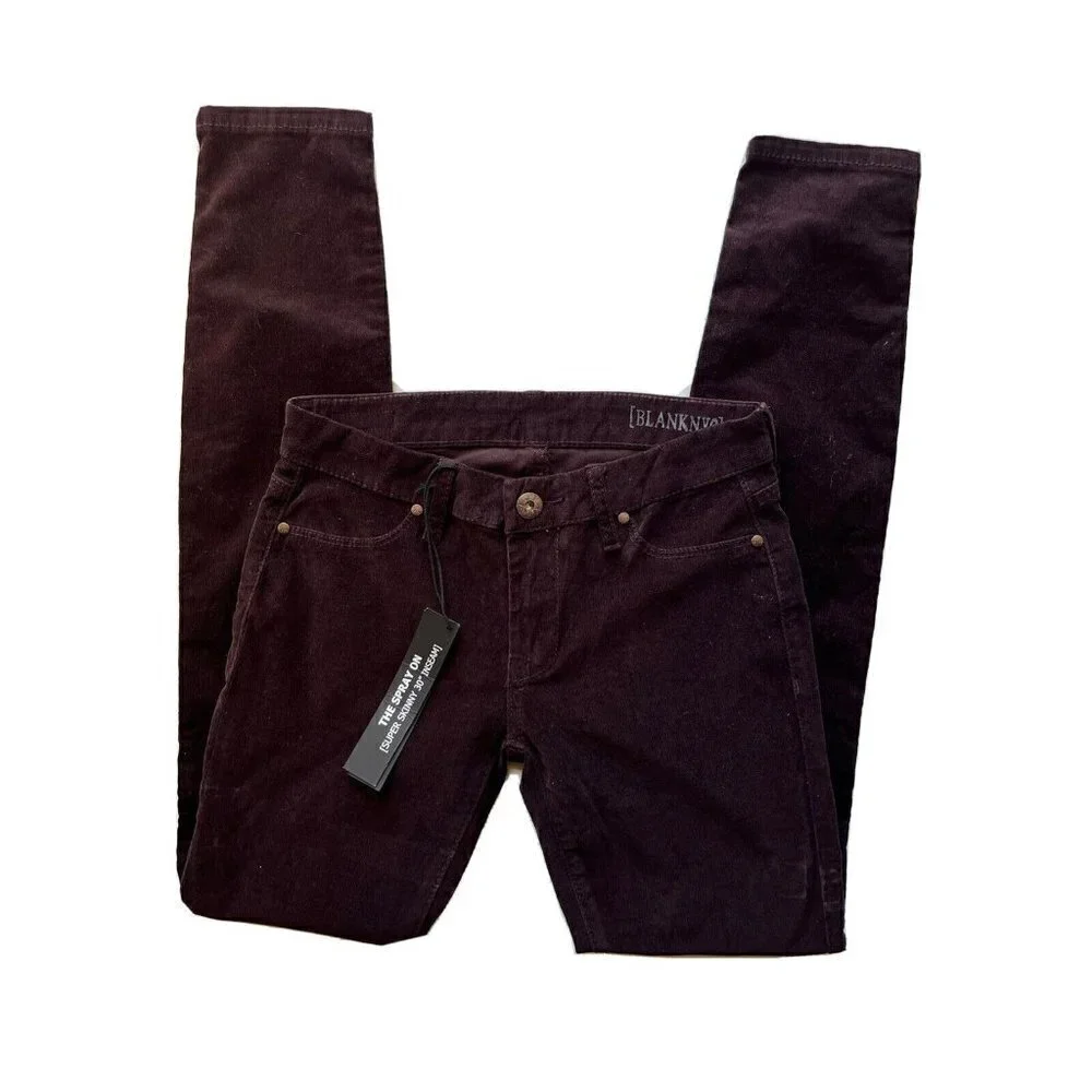 BLANKNYC Denim Womens Fine Wale Cord Spray on Skinny Jeans Size 26 $88 - Picture 2 of 9